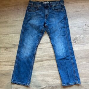 Wrangler Slim Straight Dark Blue Denim Jeans